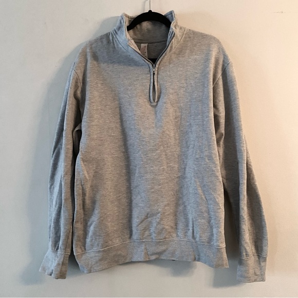 Fleece factory gray quarter zip - Picture 2 of 5